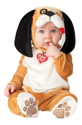 Incharacter Costumes Baby's Puppy Love Costume, Tan/white/bl