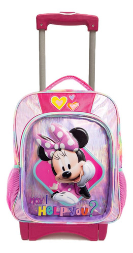 Mochila Primaria Ruz Con Carrito Minnie 178577