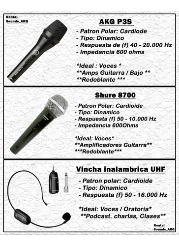 Alquiler De Sonido/microfonos/mixer/amps/sonido En Vivo