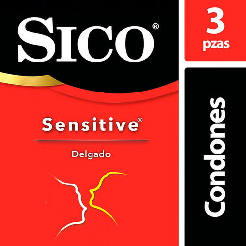 Sico Condones Sensitive Delgados Látex Lubricados 3 Unidades