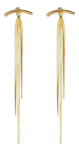 Pendientes Largos Con Borlas En V Net Temperament, Pendiente