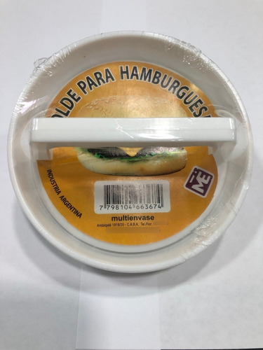 Molde Hamburguesa Plastico Color Blanco