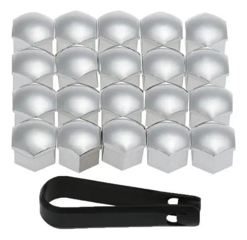 New 2 X 20pcs Universal 17mm Cubiertas De Cromo Cromo Cromo