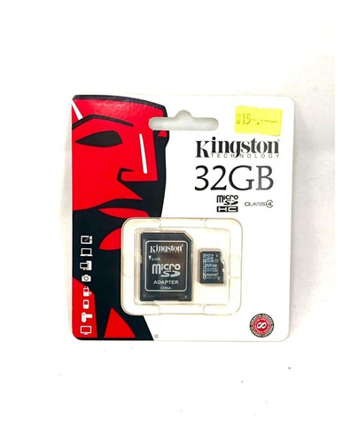 Tarjeta Memoria Kingston Micro Sd 32gb Clase 4. Pyh