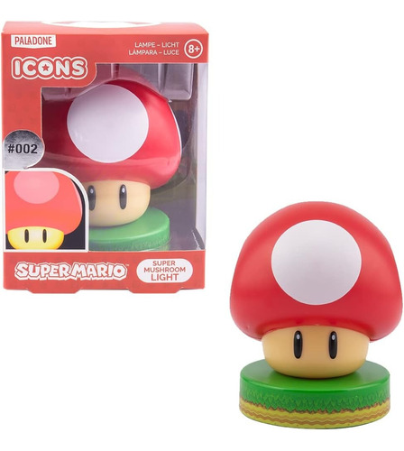 Lámpara Coleccionable Hongo Rojo 3d (super Mario Bros.)