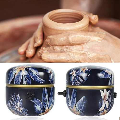 Mini Máquina Elétrica De Roda De Oleiro Com Azul Escuro