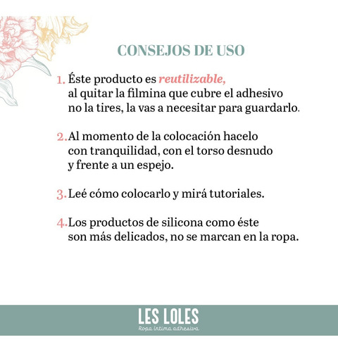 Imagen 9 de 10 de Corpiño Adhesivo Tiras Transparentes + Pezoneras, Les Loles