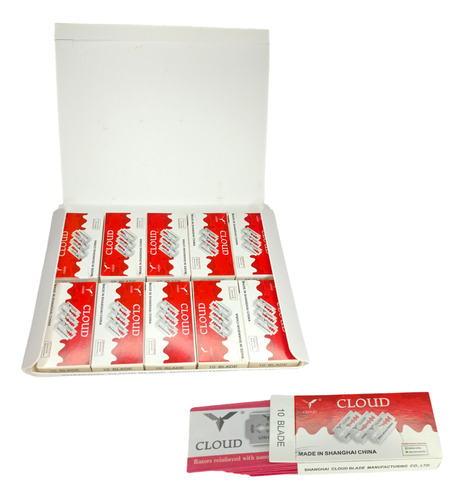 Kit Hoja De Afeitar Cloud + Gel Barberia + Cepillos + Navaja