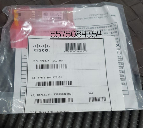 Cisco Glc-sx-mmd, Glc-lh-smd, Glc-te, 10g-sr, Zr, Lr, Er, Ex