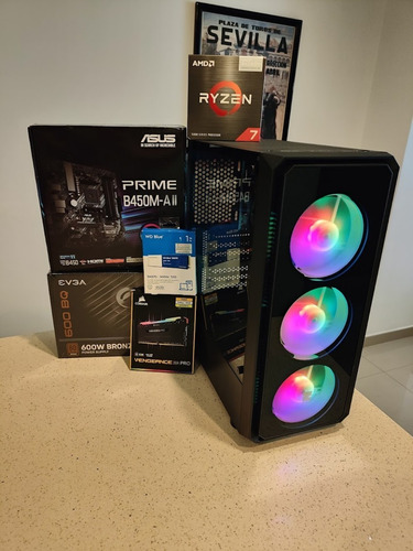 Imagen 3 de 5 de Computadora Pc Gamer Ryzen 7 5700g, 8gb Ram, 256gb Mvne M.2