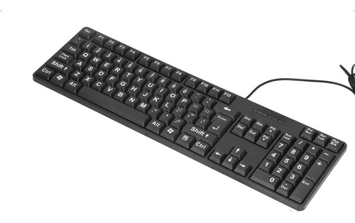 Teclado De Computadora De Letra Grande Con Cable Para Ancian
