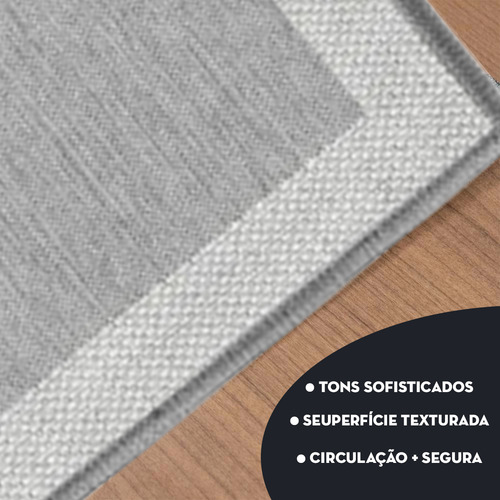 Tapete 50x70 Passadeira 50x180 Grey Emborrachado Kacyumara Comprimento 180 Cm Cor Kit 2 Tapetes 50x70 50x180 Grey Desenho Do Tecido Multi Square Largura 50 Cm
