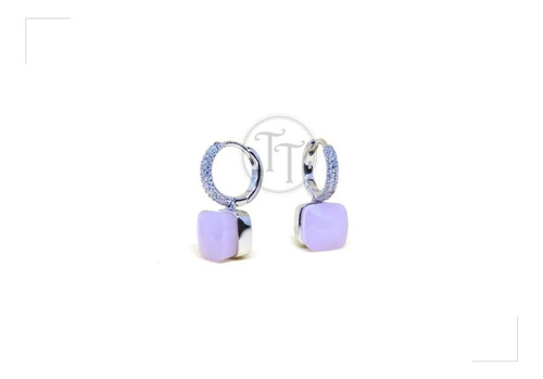 Aretes Nudo Cuarzo Rosa 7.0 Ct Plata Esterlina 925