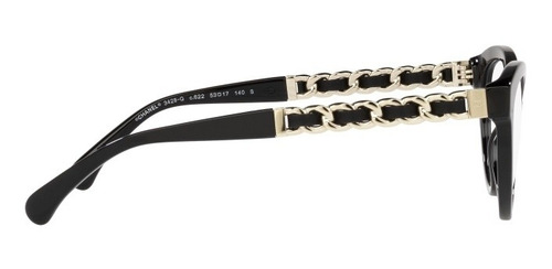 Lentes Oftálmicos Chanel Ch3428q Black Gold Emma Watson 53mm