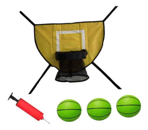 Juego De Canastas De Baloncesto Para Trampolín, Bola Verde