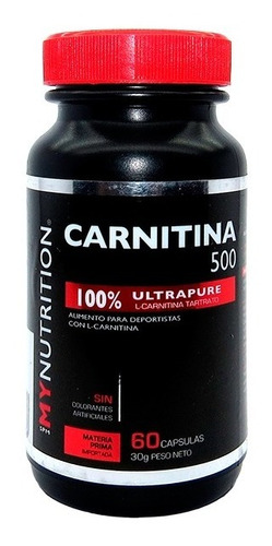 Carnitina 500 - My Nutrition - 60 Capsulas