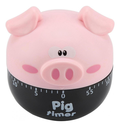 Cute Cartoon Pig Kitchen Mechanical Timer