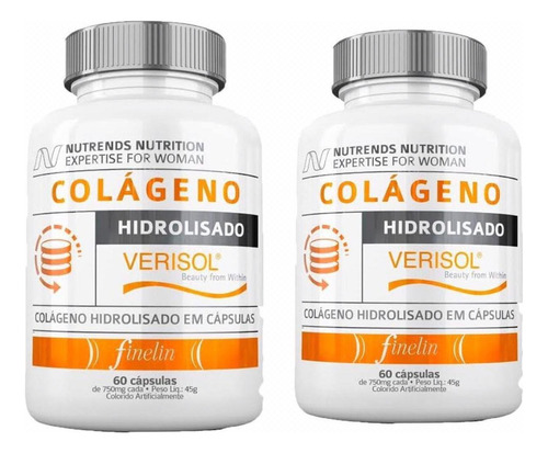 Kit 2x Colageno Premium 60capsulas - Nutrends Sabor Vitamina