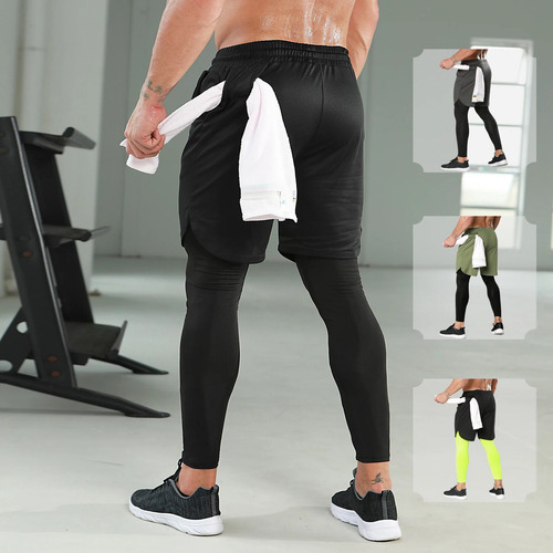 Pantalones Deportivos De Doble Capa Para Hombre