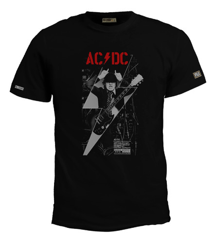 Camiseta Ac Dc Rock Metal Rayo Brian Johnson Poster Cool Bto