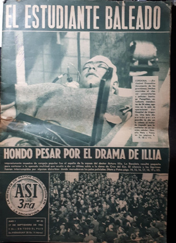 Revista Asi 1966 Illia Mina Alsogaray Bomba Cordoba Bordeu