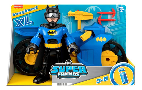 Fisher Price, Dc Super Friends, Batimoto  Xl Y Batman