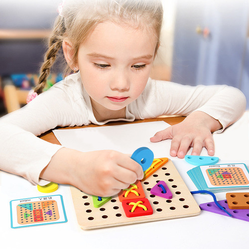 Bloque De Construcción Infantil Letter Bead Con Forma De Cue