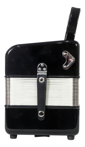 Moretti Milan Blk Acordeón De Botones Tono Fa Funda Correas Color Negro