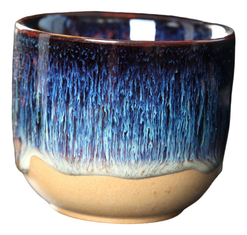 2 Ceramic Cups Handless 150ml, Sake Cup, Traditional Dark