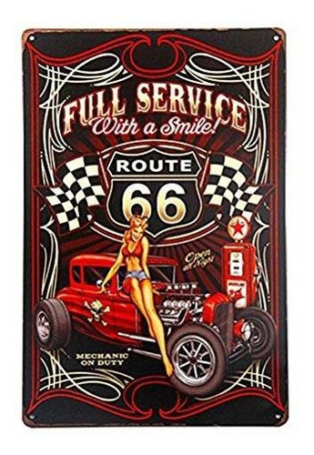 Garage Rule Pin Up Girl Sign Gran Para Garaje Tienda 8