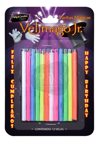 Vela Para Pastel Magica(corta) Velimago Jr 50 X Caja 