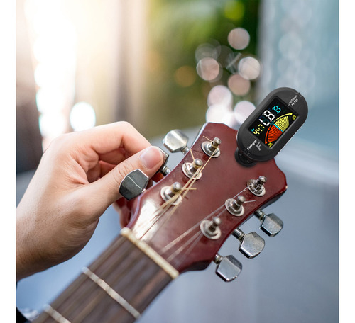 Afinador Cromático Para Clips De Guitarra Con Apagado Automá