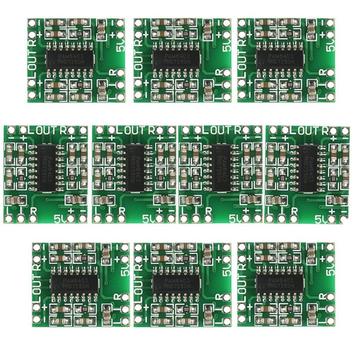 Imagen 1 de 4 de 10 Pam8403 (10 Piezas) Amplificador De Audio Clase D 2 X 3w