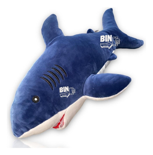 Tiburon Azul De Peluche 50 Cm Extra Suave Shark Blue