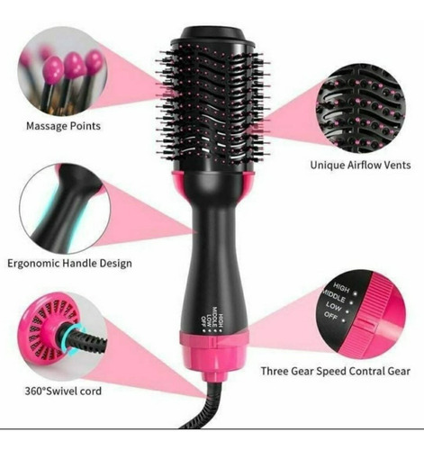 Imagen 3 de 3 de Cepillo Secador One Step / Rizador Secador Cabello