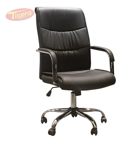 Imagen 1 de 6 de Sillón Ejecutivo Gerencial Cromado Alto Silla Oficina Escritorio Pc Codf52 - Tisera