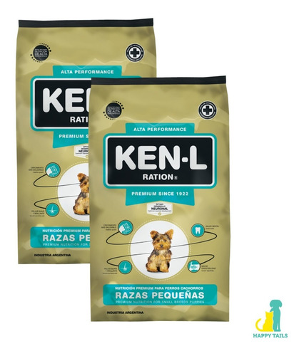 Kenl Cachorro Raza Pequeña 2 X 7,5 Kg (15 Kg) - Happy Tails