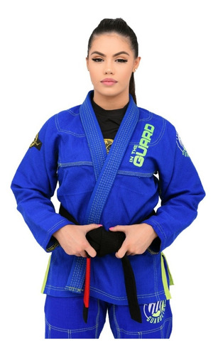 Kimono Jiu Jitsu Trançado Feminino Calça De Rip Stop 