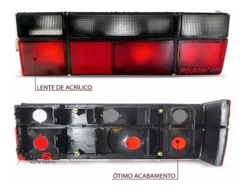 Imagem 3 de 7 de Farol C/ Pisca Cristal + Lanterna Fume Gol Quadrado 91 A 96