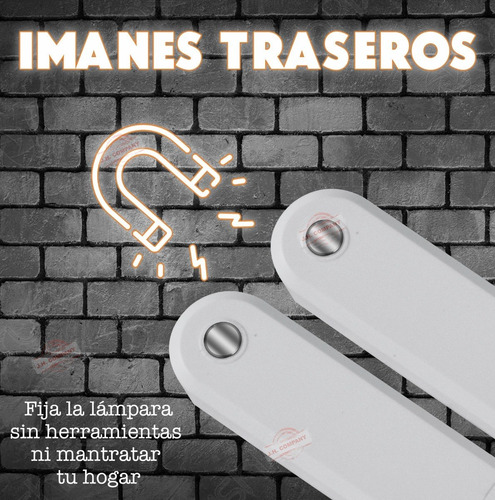 Imagen 5 de 7 de Lampara Led Iman Recargable Usb 3 Cambios Luz Control 9956