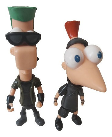 Phineas Y Fer Figuras A Travez De La Segunda Dimensión 10cm (Usado)