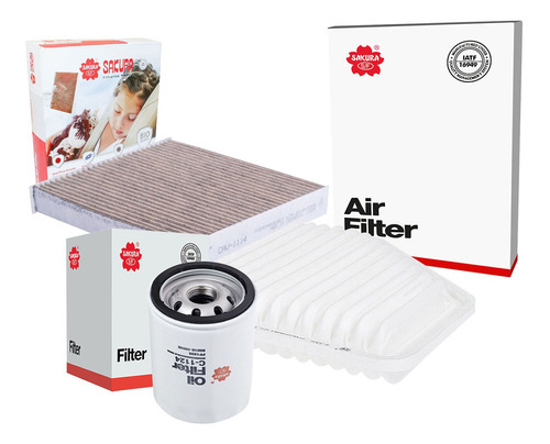 Kit Filtro Aceite Aire Cabina Toyota Corolla Xrs 2.4 L4 2011