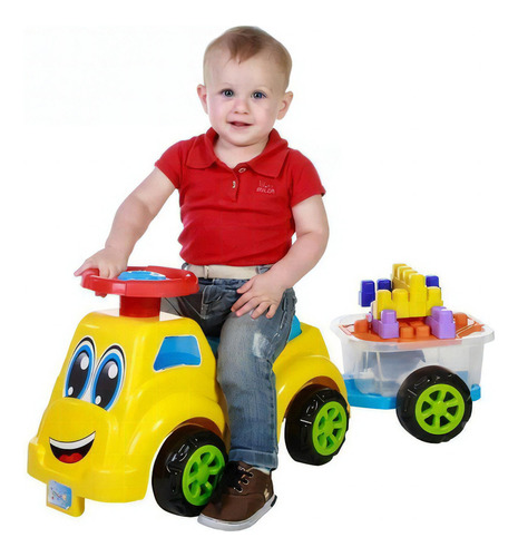 Carrinho Baby Ride - Com Trailer - Amarelo - Maral Maral