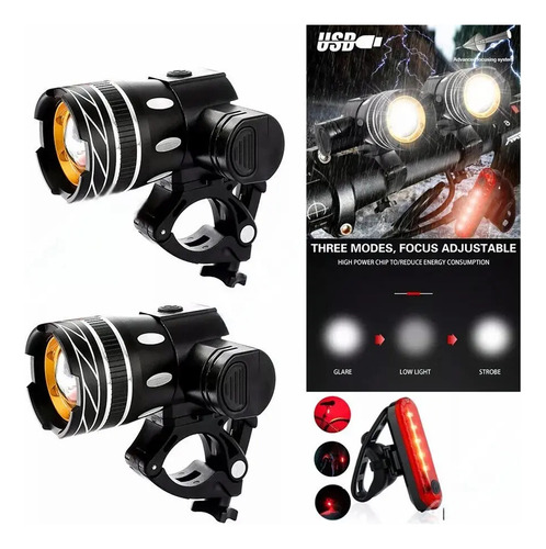 ** Lámpara Led Recargable 6000 Lm Impermeable For Bicicleta