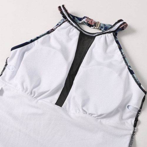 1 Bikini De Cintura Alta De Malla Sexy De Una Pieza For
