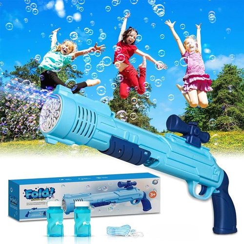 Brinquedo Lanca Bolha De Sabao Automatica Arma Com Refil