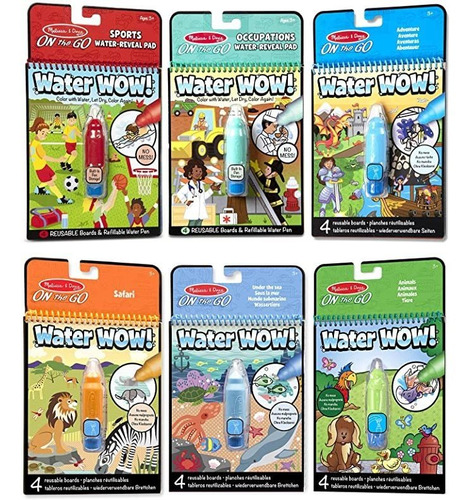 Melissa & Doug En El Ir De Agua Wow! Paquete De 6 (deportes,