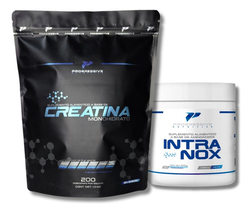 Combo Creatina Monohidratada 1kg + Pre-entreno Intranox Sin Sabor