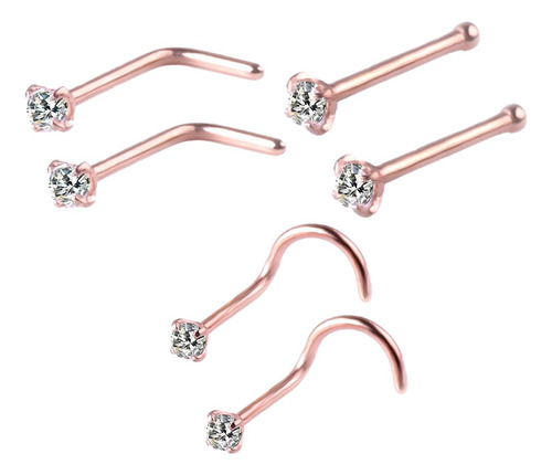 2 X 6 Piezas Pendientes De Nariz Anillos De Nariz Pendientes