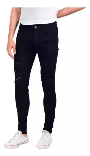 Pantalón Jeans Mezclilla Stretch Opps Jeans Hombre Black Rocket